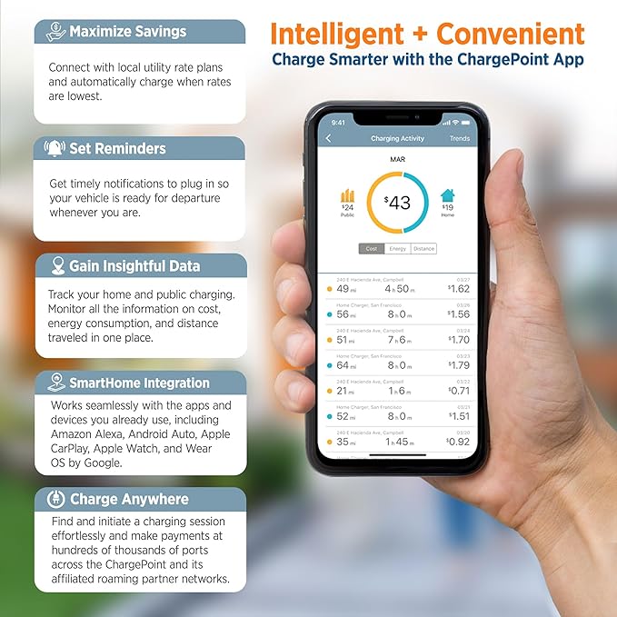 ChargePoint HomeFlex Level 2 NEMA 14-50 Electric Car Charger